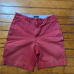 Lands' End Men's Red/Pink Flat Front Shorts